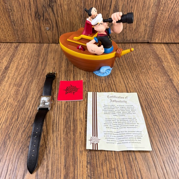 Popeye Sailor Islands of Adventure Watch Statue 1999 King Features L.E. #1628 - Picture 1 of 16